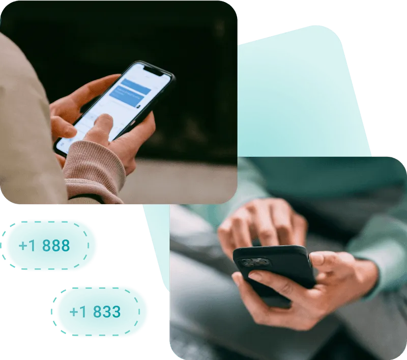 Photo of xeebi toll free number messages on a phone